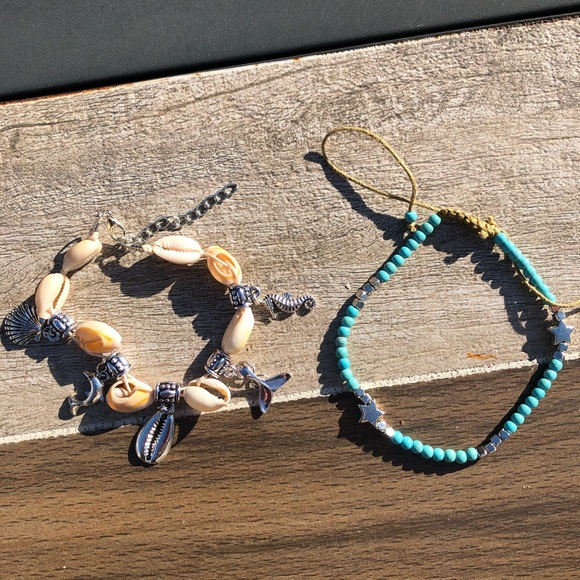 Bohemian anklets, TWO for the price of one! - Picture 2 of 2